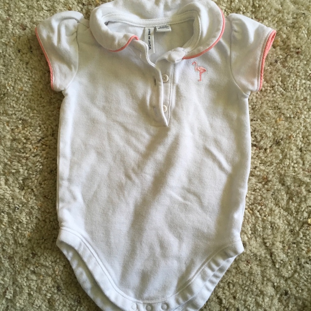 Janie and Jack pique onesie. Like new!